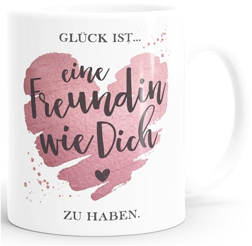 SpecialMe® Tasse Beste Freundin Glück ist eine Freundin wie dich zu haben Geschenk Best Friends BFF Weiss standard