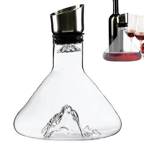 Carafe à vin en verre de 1500 ml, aérateur de vin avec filtre, décanteur à vin aérateur, distributeur de vin moderne, décanteur de vin pour vin rouge