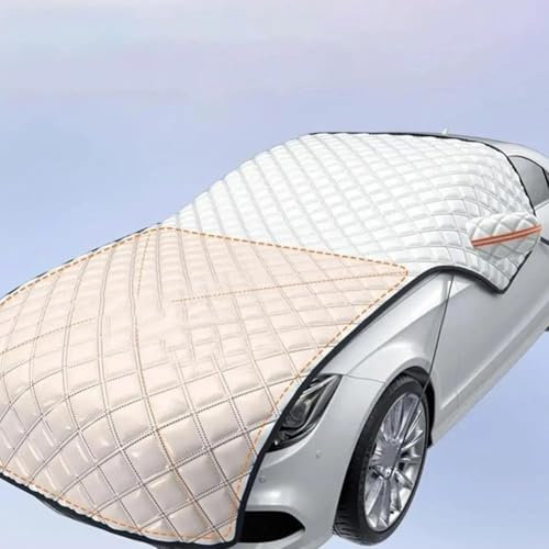 DZSQEGBX Couverture De Neige De Voiture Extra Large, Protection De Pare-Brise De Voiture, Protection Universelle Épaisse, Capot Anti-Gel, Pare-Soleil Anti-Neige Housses Pare-Brise