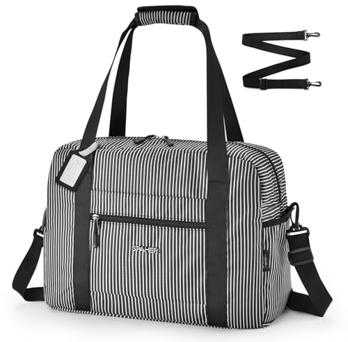 SPAHER Handgepäck Tasche 40x30x15 British Airways Faltbare Reisetasche Flugzeug Klein 20L Weekender Damen Herren Travel Duffle Bag Sporttasche Schwimmtasche Carry On Luggage Bag