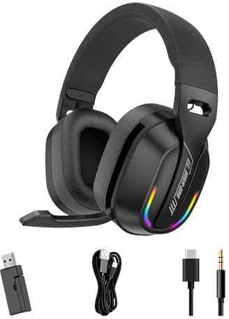2.4GHz Wireless Gaming Bluetooth5.4 Headset for PS5, PS4, Wired Mode Switch