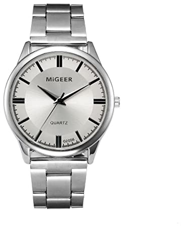 Man handled analog klocka mode kvarts rostfritt herrklocka Gwg1000, SILVER, En storlek
