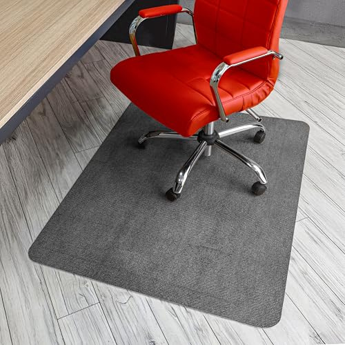 Björn&Schiller Bodenschutzmatte 100 x 120 cm Schreibtischunterlage Grau, rutschfeste Bürostuhlunterlage, Bodenmatte, Stuhlunterlage, Stärke: 4,5 mm, klebrige Unterseite