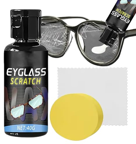 Dissolvant de rayures pour lunettes : kit professionnel de réparation de rayures pour lentilles, spray nettoyant pour lentilles, polissage du verre, dissolvant de rouille et revêtement protecteur pour