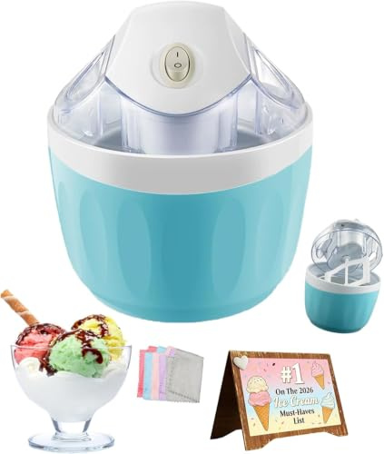 Mini Heladera Doméstica Pequeña, Nueva Heladera Personal 2026 Con Control De Un Solo Toque, Máquina De Sorbete Eléctrica Compacta De 500 Ml Para Postres Helados Caseros Y Uso Diario En La