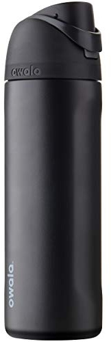 Owala FreeSip Bouteille d'eau isotherme en acier inoxydable avec paille pour le sport et les voyages, sans BPA, 710 ml, très foncé