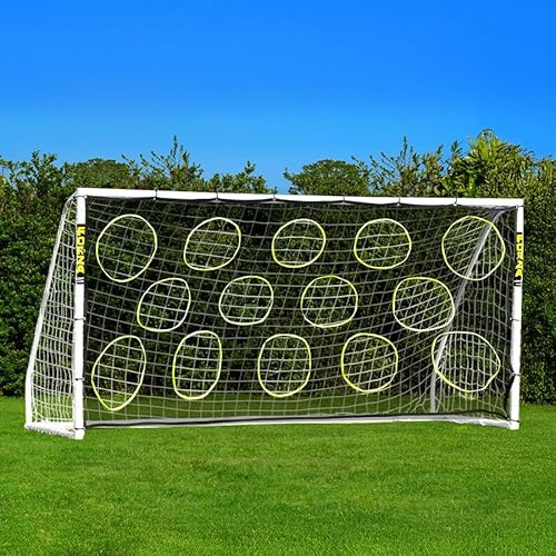 FORZA Fotbollsmål med pro fotboll målark för perfekt skytte | fotbollsträningsutrustning | fotbollsmål tillbehör [10 storlekar] (30 x 15 cm matchmål och mål)