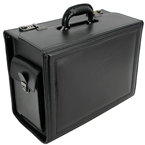 Roberto Romano handgefertigter Luxus Pilotenkoffer Milano aus Echtem Leder in schwarz 45043 | Lederkoffer, Aktenkoffer, Businesskoffer | Zeitloses Design Businessgarderobe, Formal oder Smart Casual