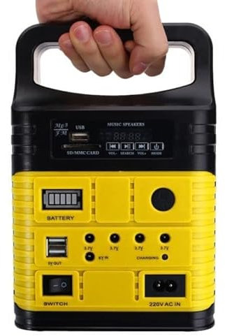 TECH DISCOUNT Kit Système Solaire Panneau Dc Générateur Usb Chargeur Pr Téléphone Camping + 3 Ampoules Jaune