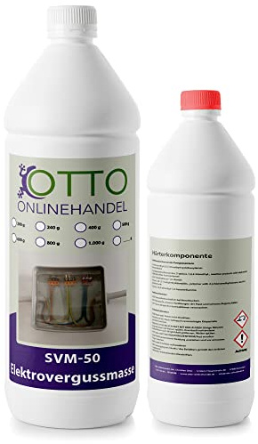 SVM-50 Elektrovergussmasse (300 g) in RAL 3016 (Korallenrot) wasserdichtes Elektronik Gießharz | Isolation bis 1.000 Volt | glasklares Epoxidharz Resin | IP68