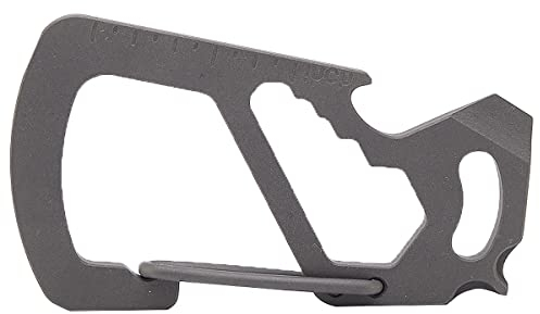 Titanium Keychain, Utility Keyring Carabiner Clip, Heavy Duty Caribeaner, Quick-Release Multi-Tool Key Holder with Bottle Opener for Camping, Hiking, Traveling, Fishing, Backpack