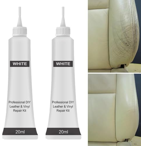 BAOSROY Kit di Riparazione per Pelle,Crema di Riparazione in Pelle,Kit di Riparazione,Riparazione di Graffi in Pelle per Crepe da restauro in Pelle,Seggiolini Auto,Divani,Scarpe,2PCS