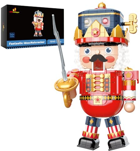 JMBricklayer 70143 Nutcracker Soldier Building Sets, Interactive Capsule Game Party Toys, Prince Fairy Tale Figure Model, Home Office Cute Display Decor Festive Ornaments Gifts for Adults Boys Girls