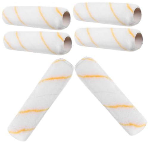 OSALADI 6St Farbrolle professioneller Kantenroller Malerbedarf für zu Hause Lackrolle Pinsel Roller-Nachfüllungen Werkzeugkasten für zu Hause Rohrleitungen Walzenbürste kleine Rolle Vlies