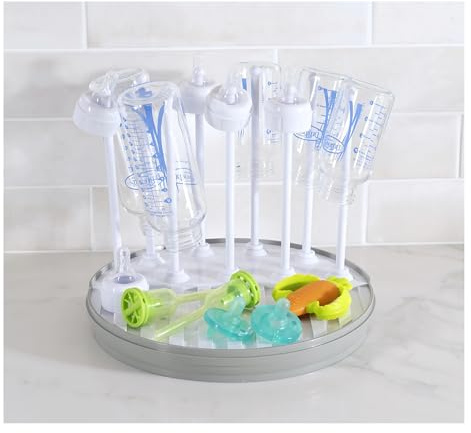 Pequeño Baby Bottle Drying Rack for Countertop – Compact Drying Station for Bottles, Nipples & Pump Parts | Fast-Drying BPA-Free Organizer for Newborn Essentials