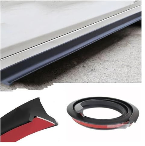 Auto Seitenschweller Für E90 E39 E46 E91 F30 G20 E60 F11 F10 F07 G30 E53 Universal 6D Carbon Tür Streifen Lip Splitter Front Stoßstangen Seitenschweller Auto Seitenschürze(2.2m black)