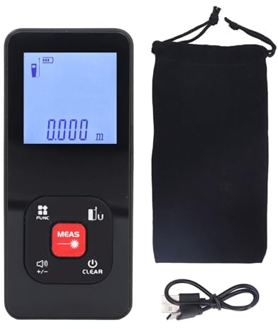 Digital Laser Distance Meter, ABS Housing 0.05m-50m Distance Measure Tool for Construction Engineering