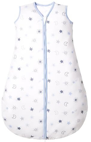 Lictin Baby Schlafsack 2.5 TOG Baumwolle Winter Warm Weich Neugeboren Sterne und Mond 87.5CM Geeignet für 18-24 Monate