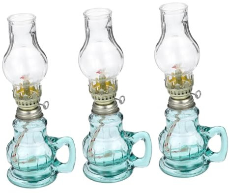 Alipis 3stücke Retro Kerosene Lampe Einstellbare Helligkeit Nostalgische Öllampe Für Innenräume Für Tischdekoration Und Notbeleuchtung