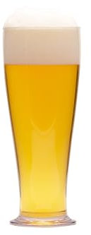 benderstore Vaso de trigo de 500 ml, juego de 4 unidades de Kunstsoff SAN, transparente, apto para lavavajillas, irrompible, 100 % reciclable, cristal para cerveza de trigo, fabricado en Alemania (20)