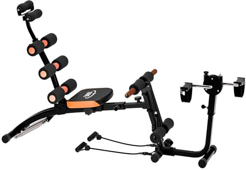 kamulouk Multifunktionaler Bank-Bauchtrainer für zu Hause, Bauch-Trainingsbank für Heim-Fitnessstudio, verstellbare Bauch-Crunch-Maschine, Bauch-Trainingsgerät für Ganzkörpertraining Schwarz