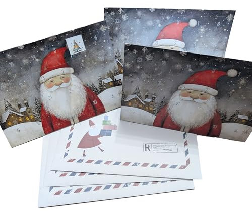 Adventskalender als Karten oder Weihnachtskarten 3er-Set Adventskalender zum Verschicken oder Aufbewahren (Bilder)