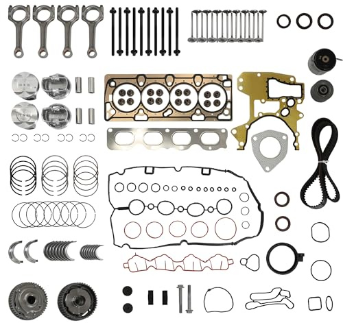 1.8 Engine Head Gasket Set w/Bolts Con-Rod Piston Bearings Kit Timing Belt Kit w/VVT Gear Fit For Chevy Cruze Limited Sonic 1.8L L4 16V DOHC 2011-2018 HS26516PT-1 HS26516PT TCK338 TB338 55567934