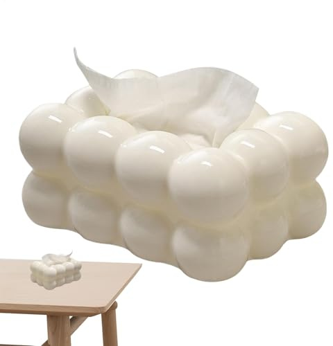 Bubble Taschentuchbox – Taschentuchbox-Halter, Gesichtspapier-Organizer, kreativer Auto-Tücherhalter, Marshmalloww-Form, Tischtuchbox, Taschentuchbox für Heimdekoration, Schminktisch-Arbeitsplatte