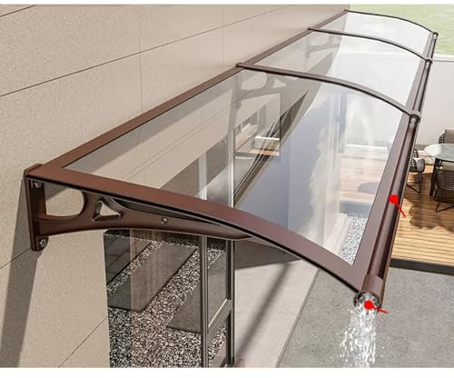 Aluminium-Baldachin für Türen, Fenster, groß, geeignet für Türen, Fenster (60 x 60 cm)