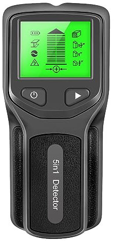 Pqahffowr 5-En-1 Étude Détecteur de Métaux Scanner Mural AC Wood Finder Câbles Tracker de Profondeur Trouveur de Boîte Électrique Détecteur Mural Facile à Utiliser A