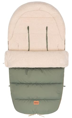 Fillikid Winterfußsack Atlas Teddy Exklusiv | Kuscheliges Teddy-Innenfutter, wind- & wasserabweisend, pflegeleicht, für Buggy & Kinderwagen