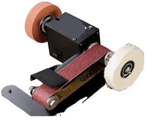 Levigatrice a Nastro Affilatrice for coltelli domestica, piccola macchina abrasiva a nastro, mini lucidatrice elettrica, affilatura da tavolo, carta vetrata a for levigatura(250)