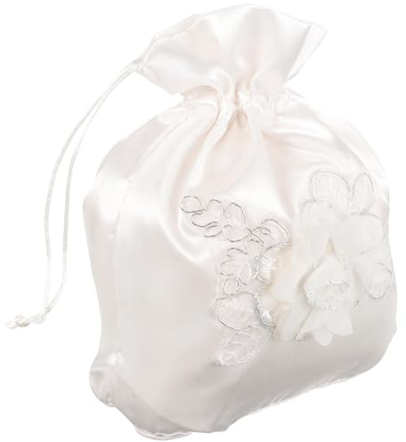 ABOOFAN Borsa da Sposa Coulisse Decorativa Fiori Romantici, Sacchetto Porta Bomboniere per Matrimonio Elegante e Morbida al Tatto, Accessorio Nozze per Eventi e Feste