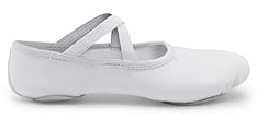 Capezio Hanami Canvas Split Sole Ballet Shoes for Girls Women No Drawstring Leather Sole Elasticated Flat Ballet Shoes for Dance Yoga Gymnastics 2037 White 5 UK