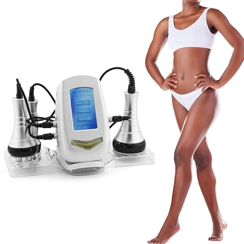 Elitzia 3 in 1 Cavitation Body Shaper Beauty Machine RF 40K Cavitation Machine Fat Burning Radio Frequency Skin Tightening Ultrasonic Cavitation Body Sculpting Machine Home Use Massager ETJF238