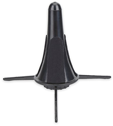Portable Clarinet Stand, Detachable Folding Tripod Holder Wind Instrument Stand, Black, Modern, Metal + Plastic