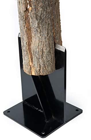 HANDYGO Tooltrex Holzspalter für Anzündholz, hohe Festigkeit, struktureller Stahl, Brennholzspalter, Holzspalter, Keil, für kleine Holzöfen und Kamine manueller Holzspalter, schwarz