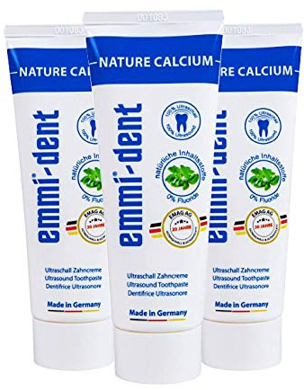 Emmi-dent Ultrasonic Toothpaste with Nano-Bubbles (Nature with Calcium, 3 Pack)