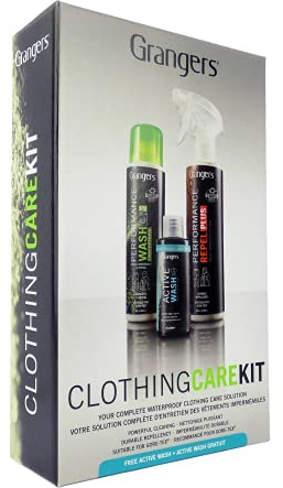Grangers Clothing Care Kit | Cleans, Refreshes and Reproofs All Outdoor and Sports Clothing | Bluesign approved |PFC-free | 100% recycled | Hiking | Climbing | Cycling