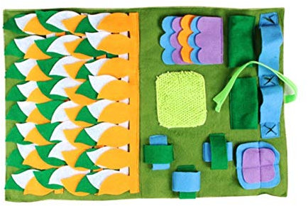 Schnüffelteppich für Hunde Haustier Hund Snuffle Mat Dog Nosework Pad Feeding Matte waschbar Pet Sniffing Trainingsdecke Abnehmbare Fleece-Pads for Hunde Welpen Schnüffelkissen für Haustiere
