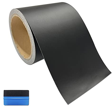 NewL Matte Black Vinyl Wrap Tape 10cm x 900cm Air-Release Adhesive Vinyl Wrap for Cars Anti-Scratch Car Door Sill Protector Car Sill Protectors Strips