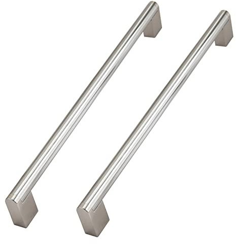 Küchengriffe Edelstahl Möbelgriffe 2 Stück Schranktürgriffe Gebürstete Schrankgriffe Silberne Schubladengriffe Kleiderschrank Griffe (Length 180mm)