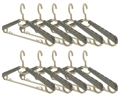 Alipis Lot de 10 Cintres Réglables Extra Larges pour Pantalons Manteaux Et Cravates Cintres Robustes en Plastique Optimisation D'Espace pour Garde-Robe Organisée