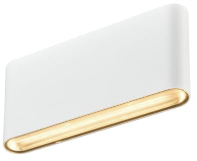 SLV OVAL 18 UP/DOWN | Wandaufbauleuchte, Außenleuchte, Außenbeleuchtung von Wänden und Hauseingang | 2700/3000K, 10W, weiß