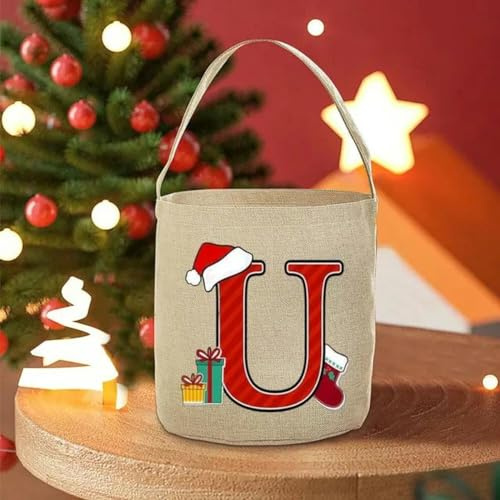 Weihnachtsbrief-Santa-Sack für Kinder, Spielzeugsack für Kinder, Einkaufstasche, Eimer-Handtaschen für Mädchen, aufwendige Weihnachtsgeschenktüte, ein Geschenk für Sie-TK334971-A117BG