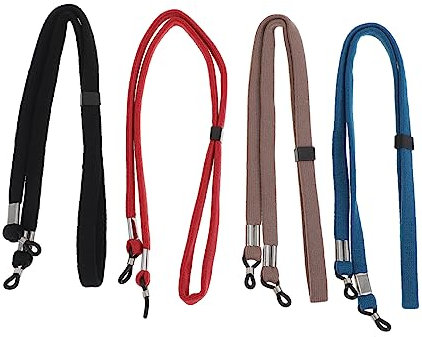 Veemoon 4stücke Teiliges Verstellbares Brillenband Elastische Rutschfeste Brillenschnüre Für Sonnenbrillen Und Sportbrillen Outdoor-schutz Antiverlust Langlebig Gemischt