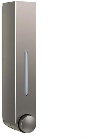 ZAMETTER Seifenspender, Handseifenspender, Wandhalterung, manuell, 420 ml, großes Fassungsvermögen, kein Bohren, Wandmontage, Duschpumpe, Seifenspender (Grau 1)