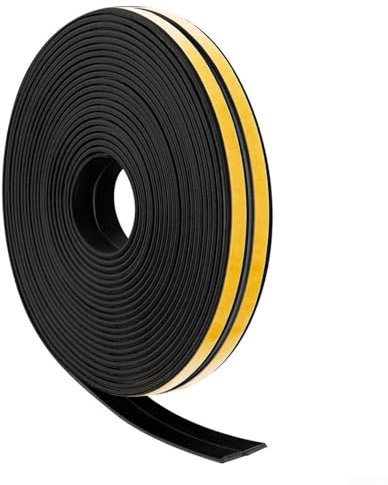 Nastro isolante acustico in schiuma EPDM, lunghezza 5 metri (nero)