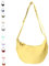 JENCVNL Damen Halbmond Tasche Nylon Crossbody Bag Damen Crossbody Moon Bag Halbmond Schultertasche mit verstellbarer Schultergurt (Hellgelb)
