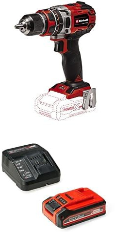 Einhell Professional Perceuse Visseuse à percussion sans fil TE-CD 18/50 Li-i BL Solo Power X-Change (Li-ion, 18V, moteur sans charbon, Couple 50 Nm) avec Chargeur et Batterie 4,0Ah PLUS
